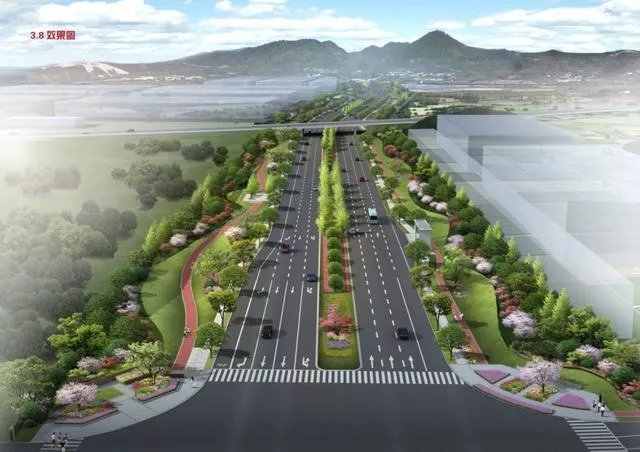 丽水南城东扩景观绿化工程-东三路北段、东八路北段、规划支路景观绿化